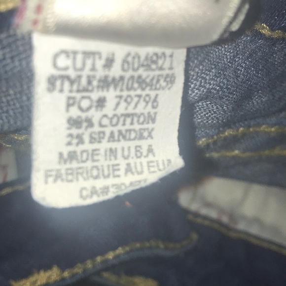 True Religion Joey Disco Gold Big T Jeans - Picture 7 of 8
